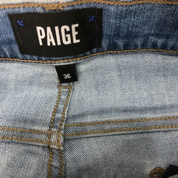 Paige Federal Jeans Men Sz 36X30 Light Wash Irwin Slim Straight Stretch Casual - Picture 6 of 8